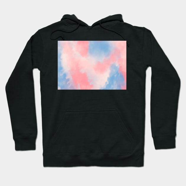 Blue & Pink Tide Dye Hoodie by Merchmatics